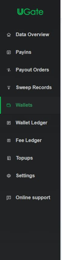 Reconcile wallets, fees and top-ups, Step 1