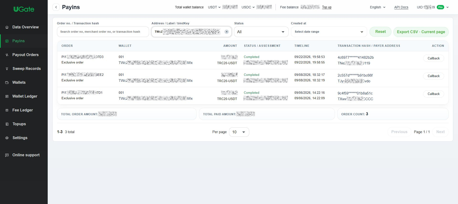 Exclusive wallets for deposits — recommended, Step 11