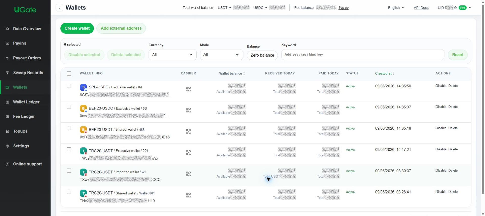 Create a shared wallet, Step 1