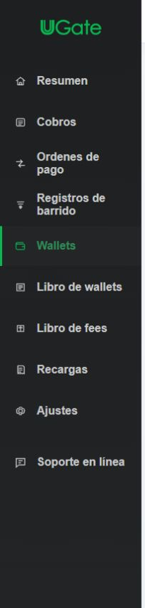 Conciliar wallets, comisiones y recargas, Paso 1