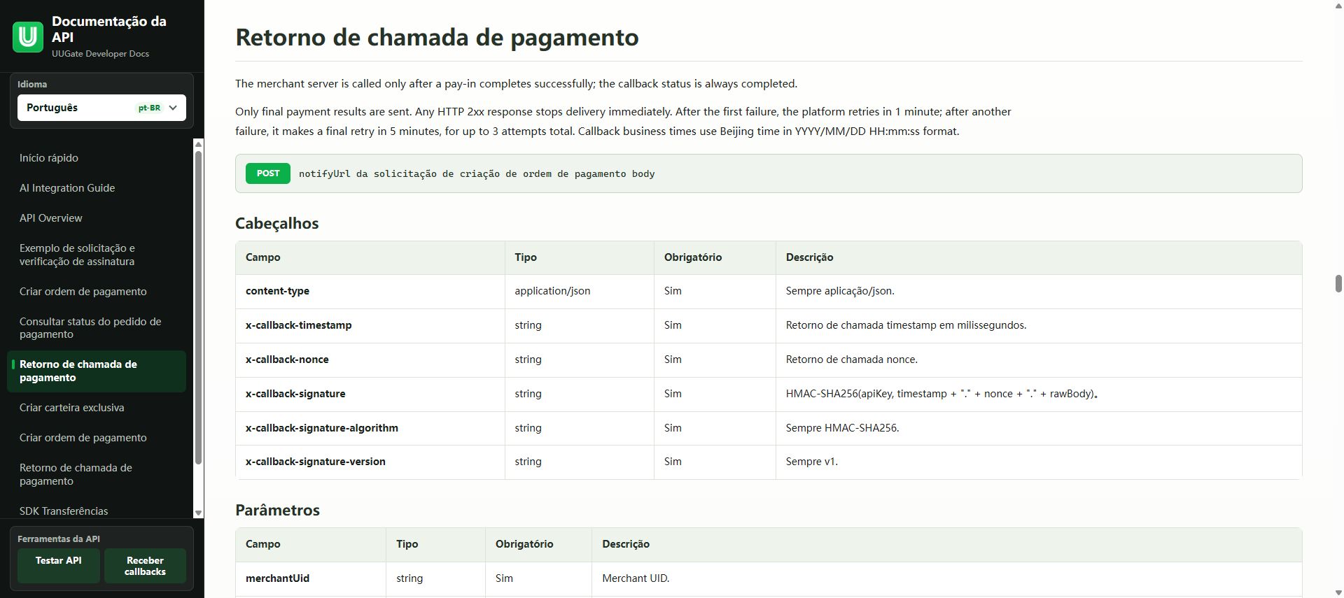 Wallet exclusiva para depósitos — recomendada, Etapa 10